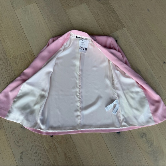 Zara Light Pink Blazer Set Sz S - Picture 7 of 11
